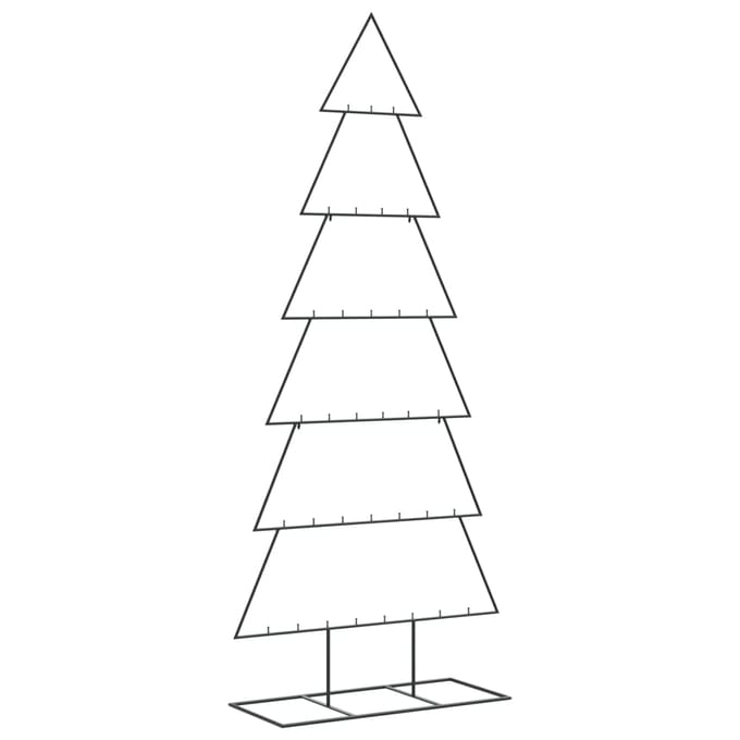 vidaXL - Kerstdecoratie - kerstboom - 180 - cm - metaal - zwart