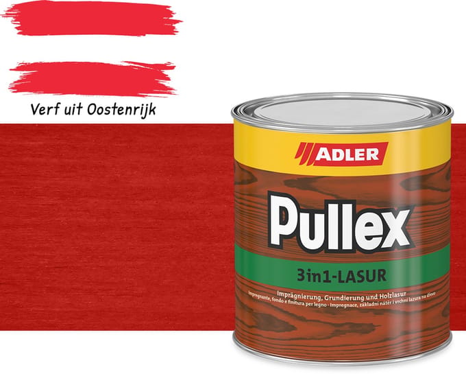 ADLER Pullex 3in1-Lazuur Ara, rode beits 0,75 liter