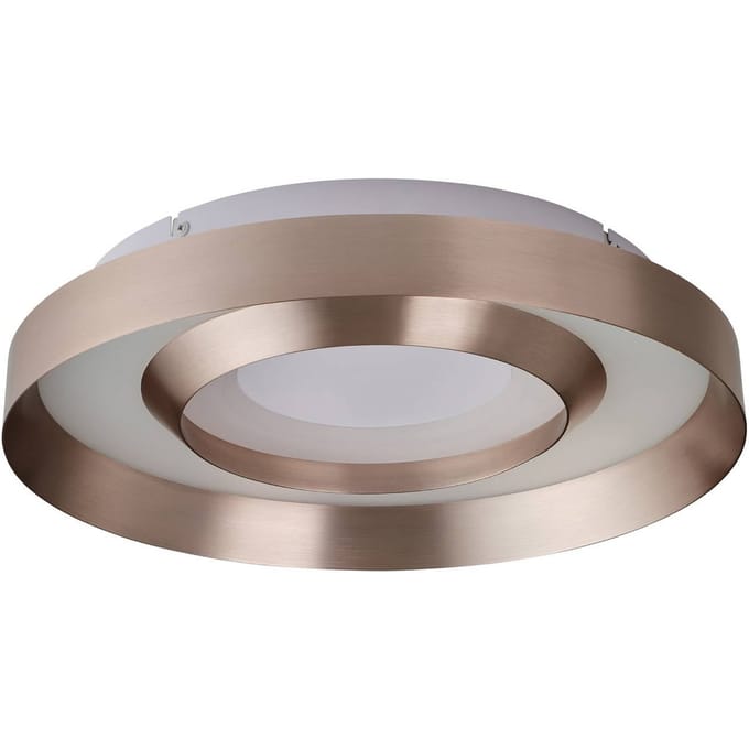 Brilliant LED plafondlamp Onix, Ø 40 cm, roségoud, metaal
