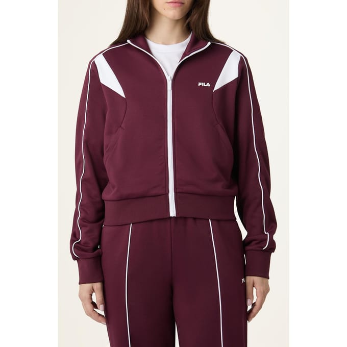 FILA Rivoli Regular Blocked Track Jacket Fig-bright White Größe: S | Bomberjacken Outlet | Damen | Weiß