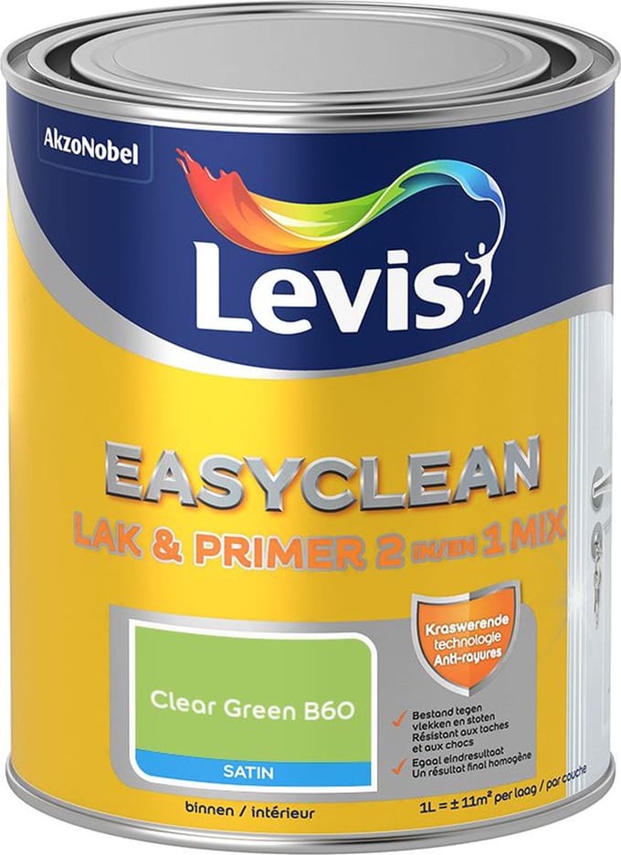 Levis - Easyclean Lak & Primer 2-In-1 Mix - Clear Green B60 - Mengverf - 1 L