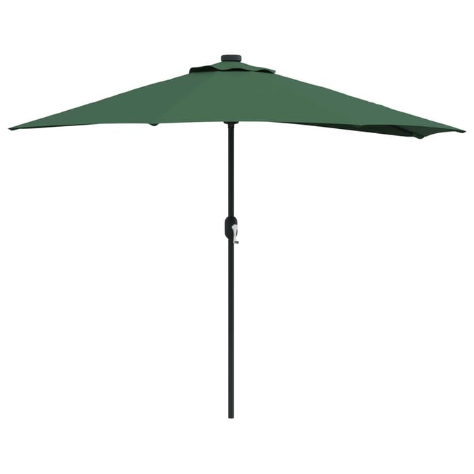 vidaXL - Tuinparasol - 294 - x - 150 - x - 224 - cm - Polyester - en - Staal - Groen
