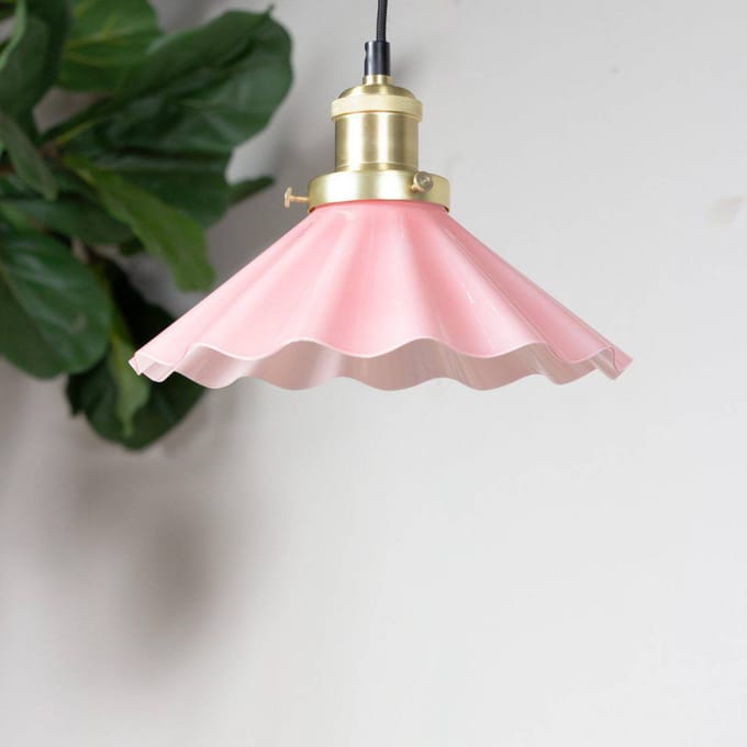 PR Home hanglamp August, Ø 25 cm, roze, stekker