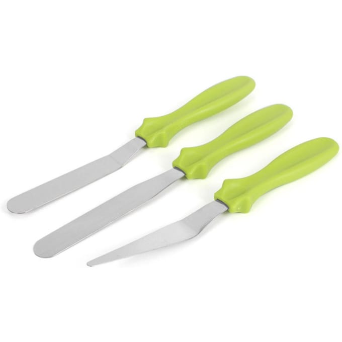 3 stuks RVS Bakspatels Set Herbruikbaar Voedselkwaliteit RVS Plastic Taartroom