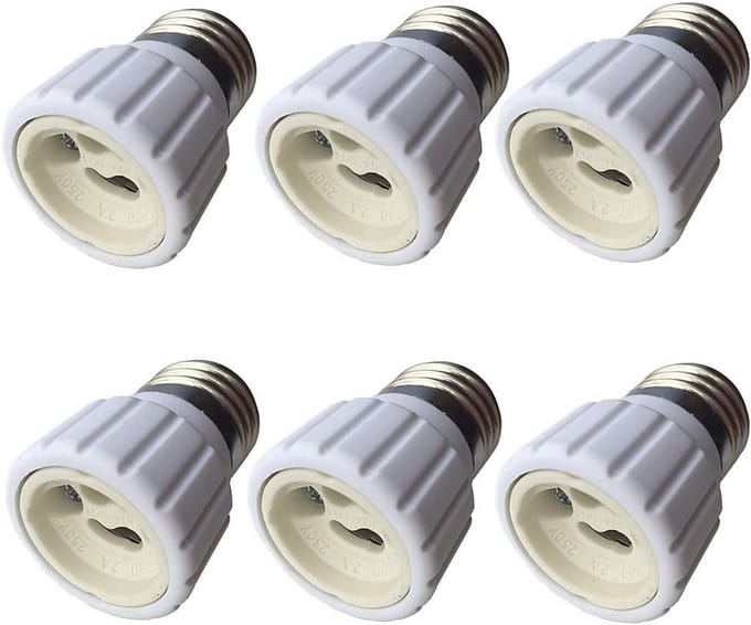 6PCS E27 naar GU10 Lampadapter voor LED-lampen