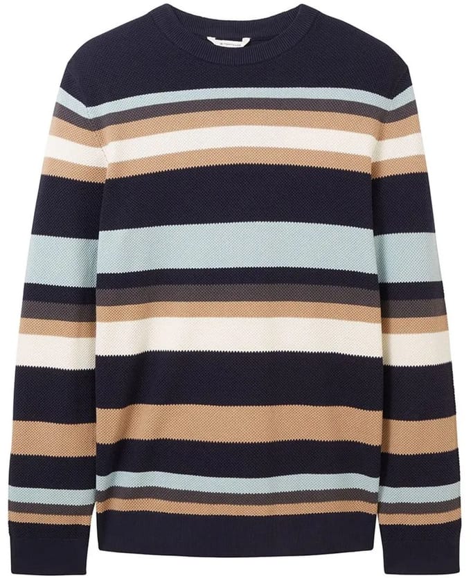 Tom Tailor 1038200 Striped Knit Trui Veelkleurig L Man