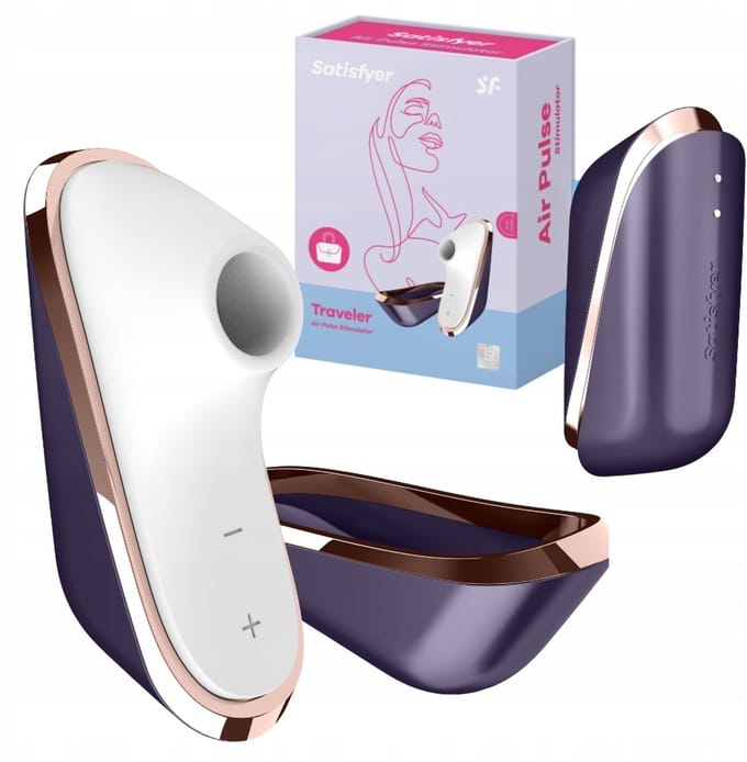 Satisfyer Traveler - Luchtdruk Vibrator - Blauw/ Wit