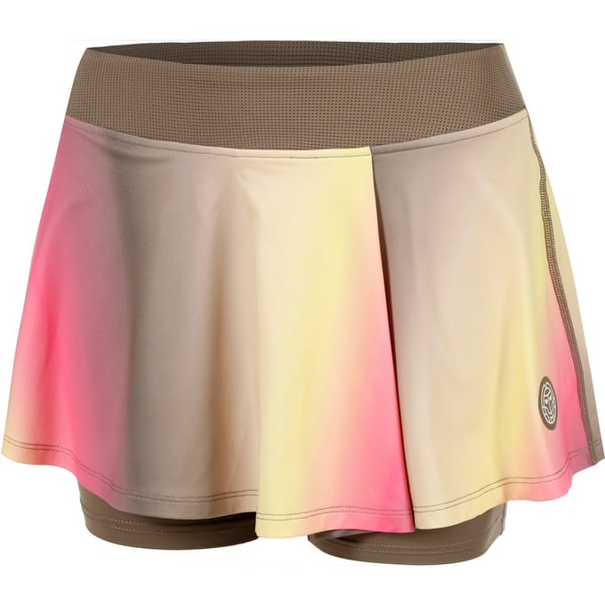 BIDI BADU Spectrum Printed Wavy Rok Dames-Bruin,Geel
