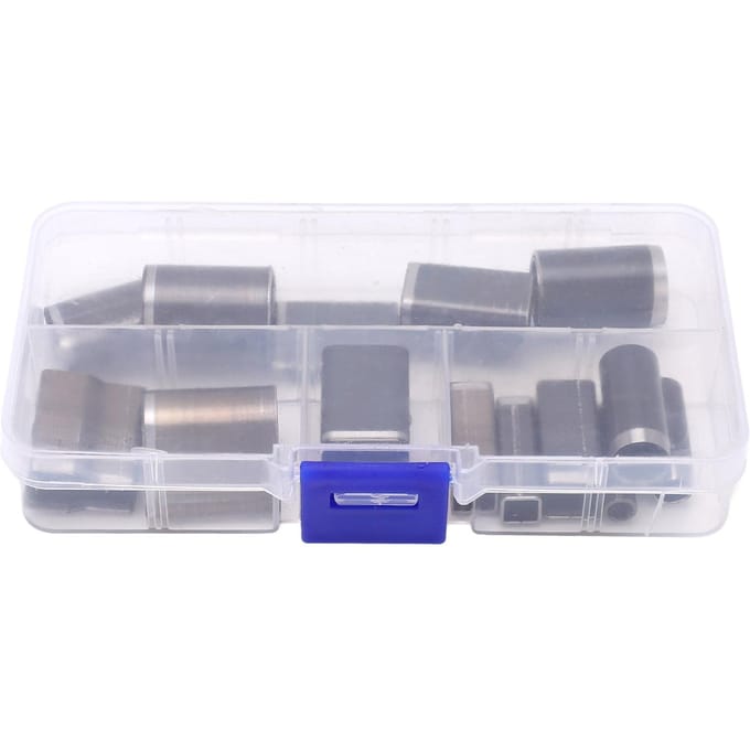18 stuks leren perforator, multi-vorm, DIY mobiele telefoon beschermhoes holster perforator set gray