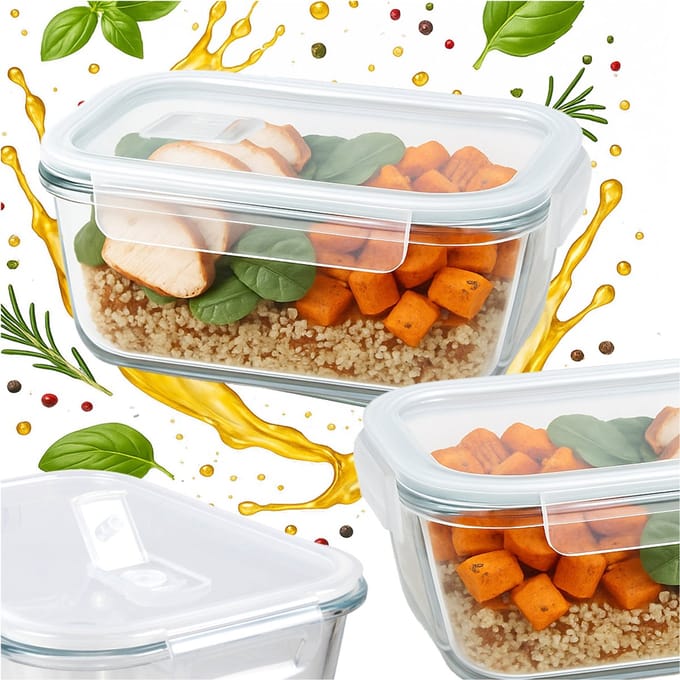 Bimberek - Lunchbox - 640 ml - Hermetisch - Glas