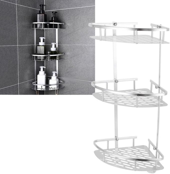 Allecto - Hoekdoucheplank - Douche Organizer - Duurzaam