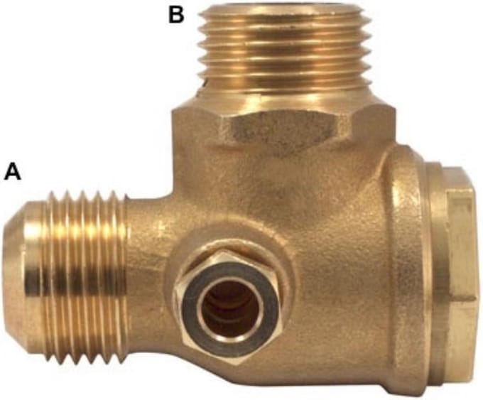Terugslagklep - terugslagventiel voor compressor 2 x ½” buitendraad