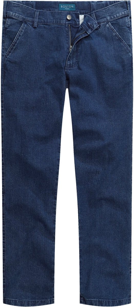 Boston Park - Heren - Jeans traveller-band platte voorkant regular fit - Blue stone - Maat 64