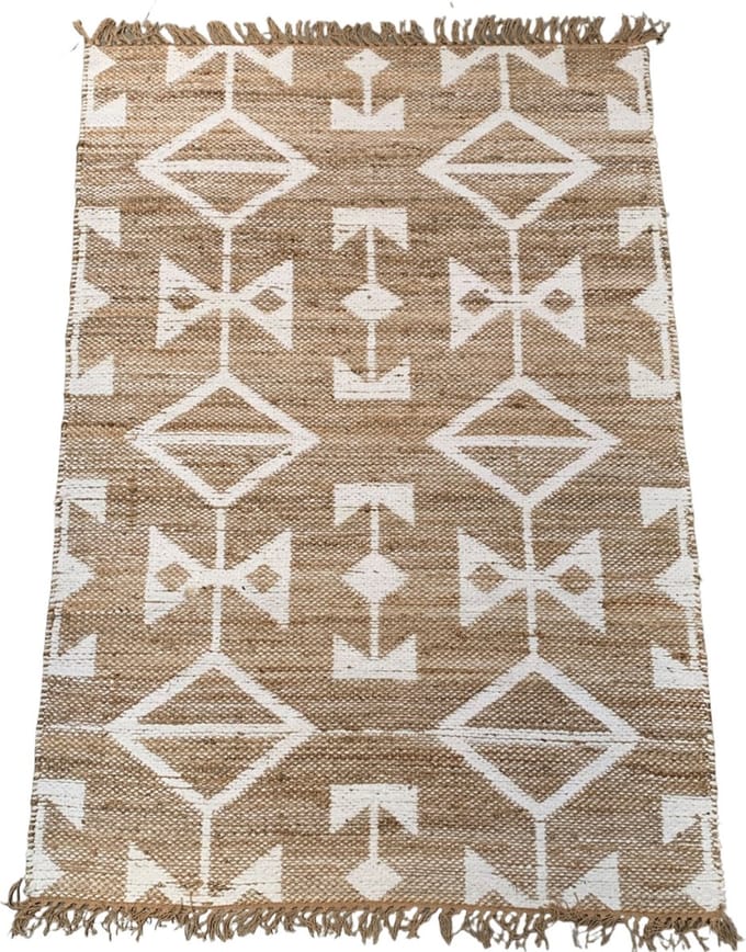 Rocaflor - Vloerkleed - Jute - Chenille - Bruin - Wit - 120x180cm