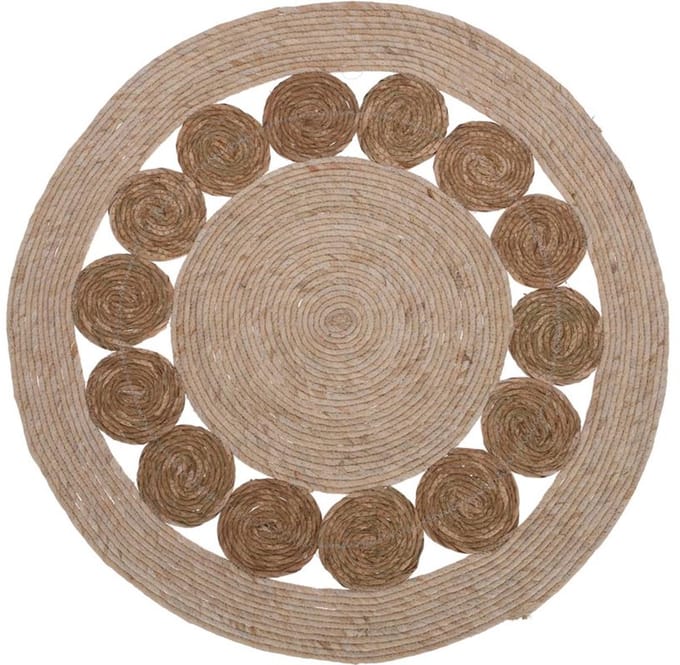 Vloerkleed gevlochten rond Ø80cm