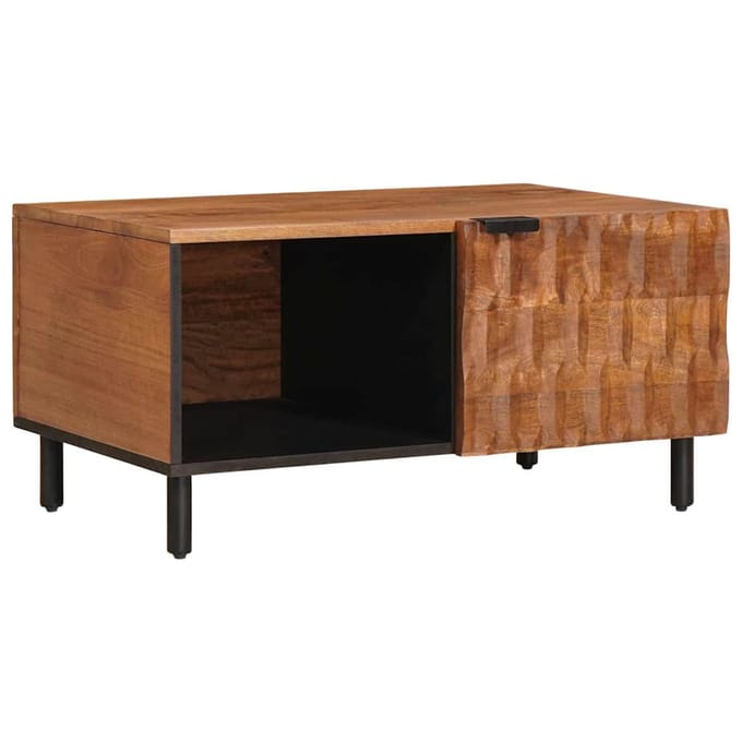 vidaXL - Salontafel - Bruin - 80 - x - 50 - x - 40 - cm - Massief - Mango - Hout