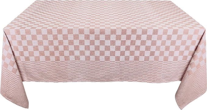 Treb Horecalinnen Tafelkleed Beige en Wit Geblokt 140x200cm - Treb WS