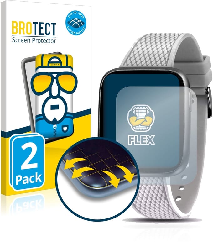 BROTECT - Screenprotector voor Morellato M-01 - Folie Beschermfolie transparant volledig dekking - 2 Stuks