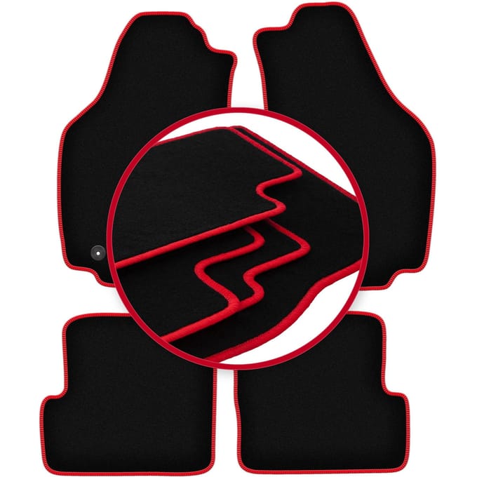 CARLUX-RED automatten voor: Lancia Ypsilon II hatchback (2003-2011)