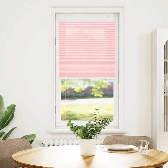 vidaXL - Plissé - rolgordijn - 55x100 - cm - stofbreedte - 54,4 - cm - polyester - roze