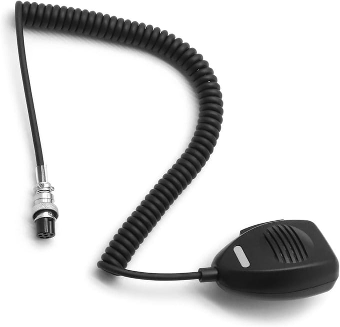 Draagbare Microfoon met PTT-knop voor CB Ham Radio Zenders (6-pins Connector)