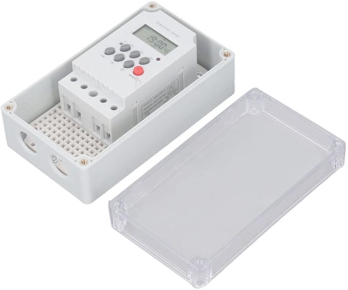 Dailygoods- Zwembadpomptimer Digitale Timerbox - Waterbestendig - 28x