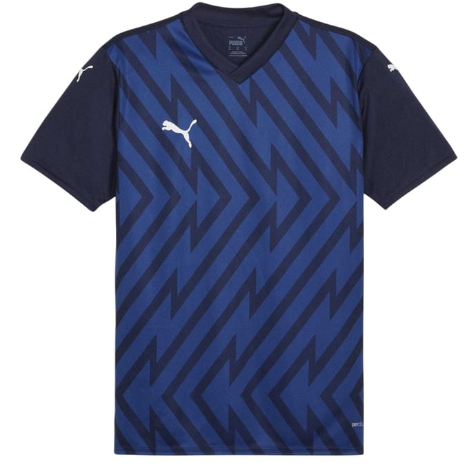 Puma Heren Teamglory Jersey T-Shirt (Marineblauw/Wit)