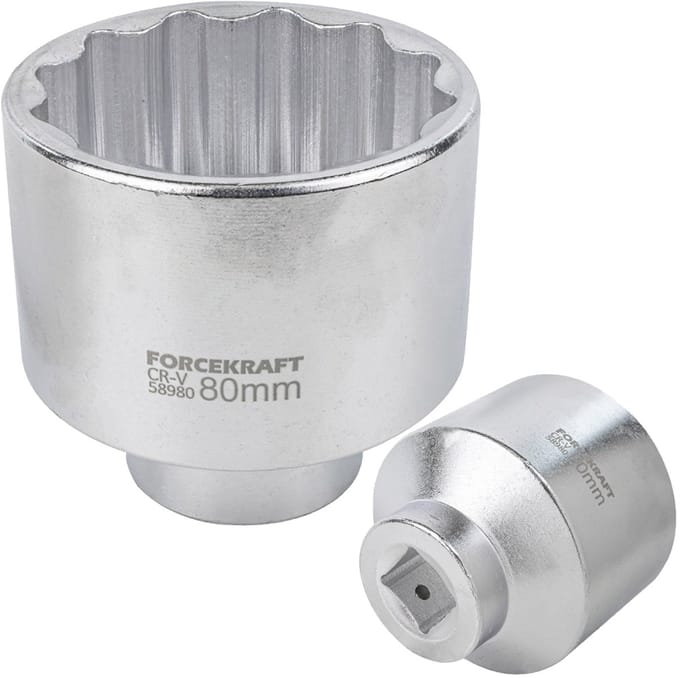 Forcekraft FK-58980 - 12-kantige Dopsleutel - 1 Inch - 80mm