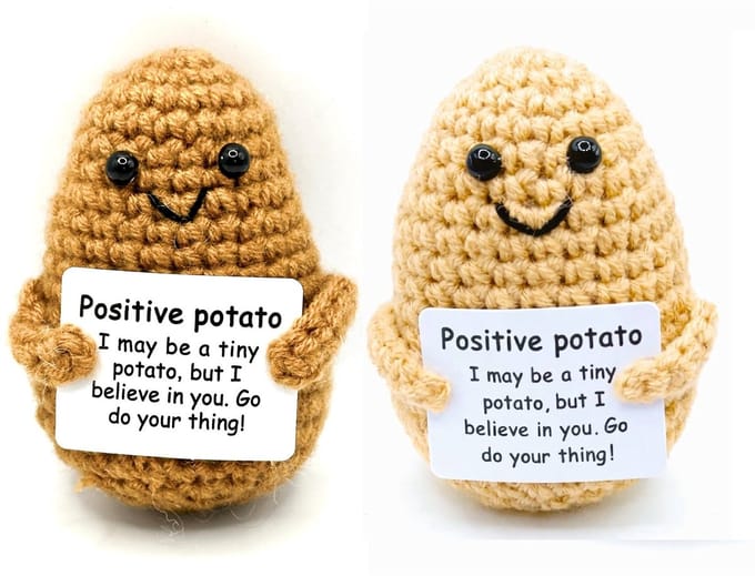 Hypify - Positive Potato - beige en bruin - knuffeltje - Positiviteit