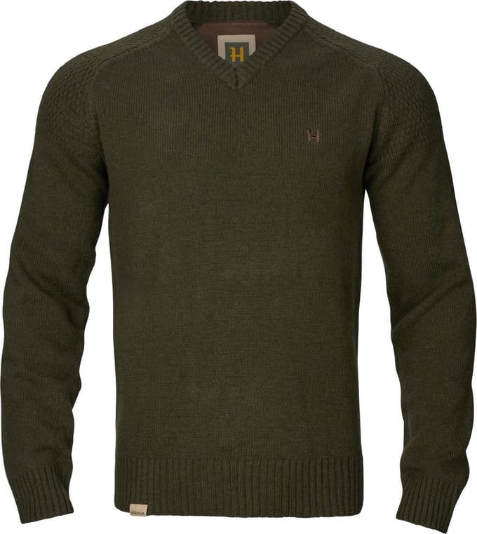 Härkila Vincent Merino V-Hals Pullover Outdoor V-Hals Pullover Scandinavische V-Hals Pullover Jacht V-Hals Pullover Trui Met V-Hals Rosin Maat -XL