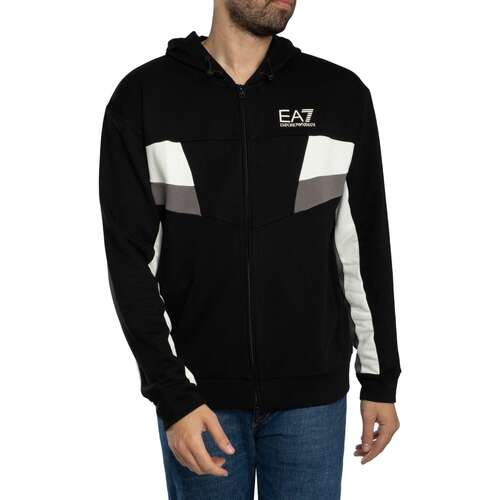Capuchon sweaters Emporio Armani EA7 Logo Jersey Zip Hoodie