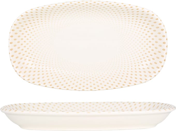 Rinart Serveerschaal - Punto - Porselein - 30x18 cm - set van 2