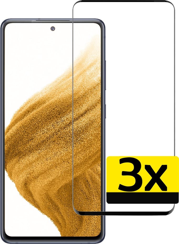 Screenprotector - Geschikt voor Samsung Galaxy A53 - 3 Stuks - Full Cover - Beschermglas - Gehard Glas - Tempered Glass - Screen Protector