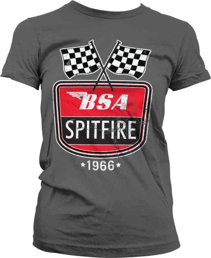 BSA Dames Tshirt -S- Spitfire 1966 Grijs