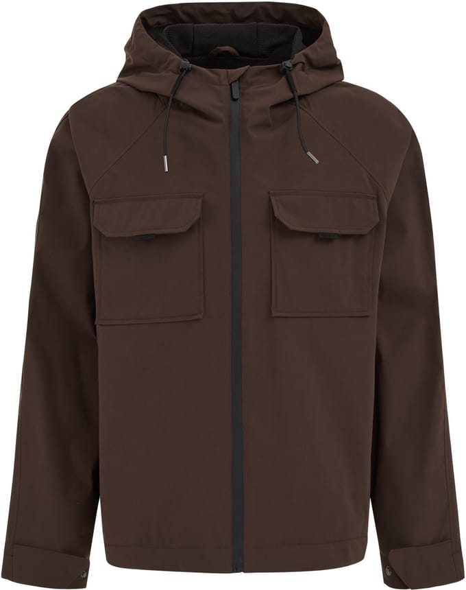 WE Fashion Heren waterafstotend jack met capuchon