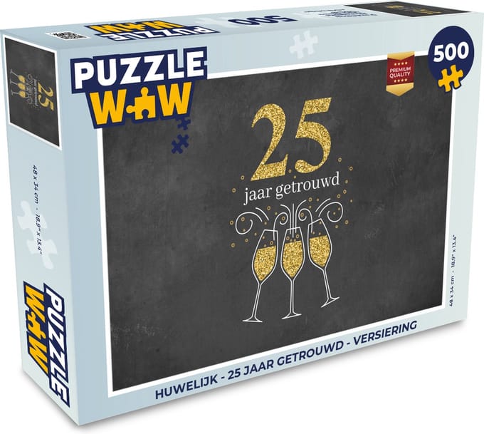 Puzzel Huwelijk - Spreuken - 25 jaar getrouwd - Quotes - Legpuzzel - Puzzel 500 stukjes