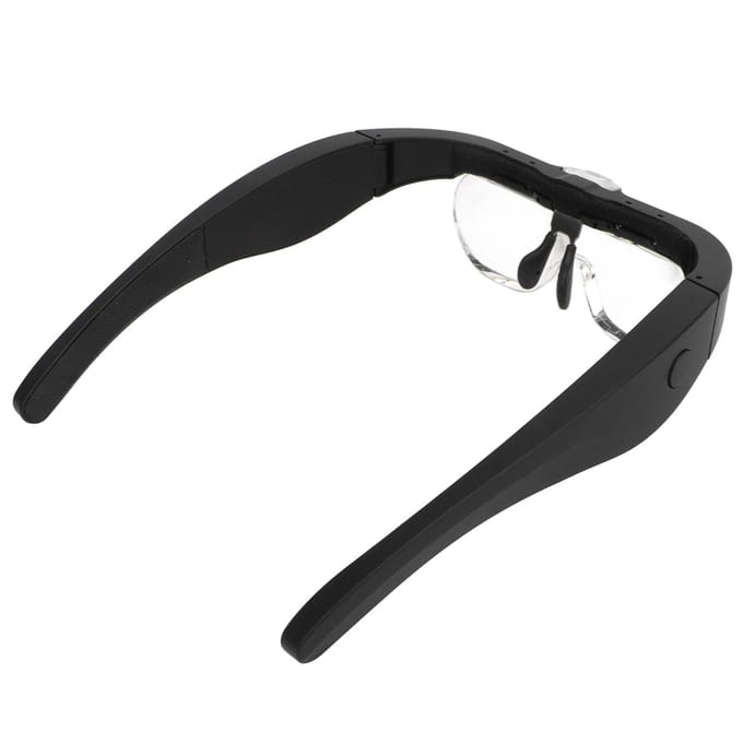 Hoofdband Vergrootglas Verstelbaar LED Wit Licht 4 Verwisselbare Lenzen Hoofdmontage Vergrootglas