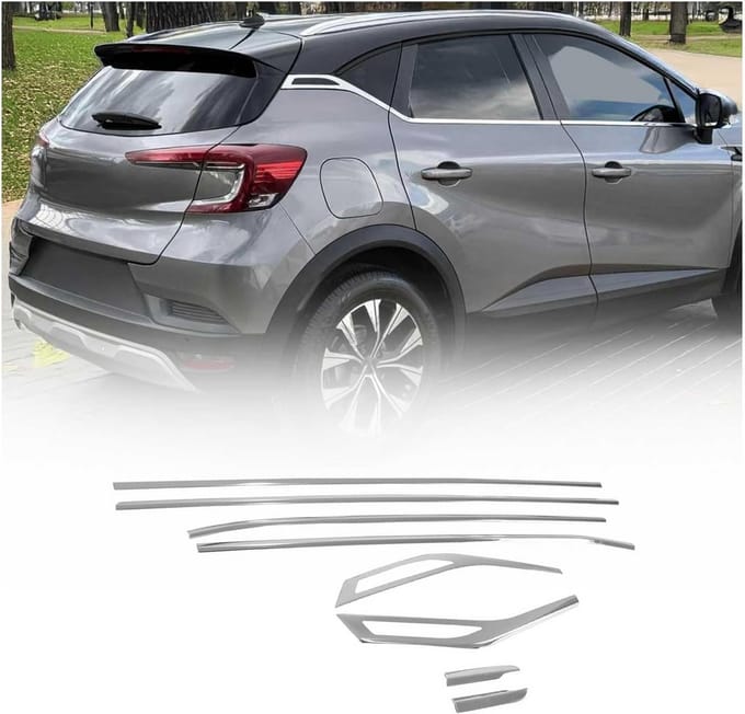 8 Stuks Raamlijst Sierlijsten RVS voor Renault Captur 2020-2025