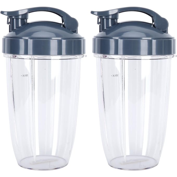 24OZ Transparante Blenderbeker Container Deksel Set Vervanging Geschikt voor 600W 900W Sapcentrifuge gray
