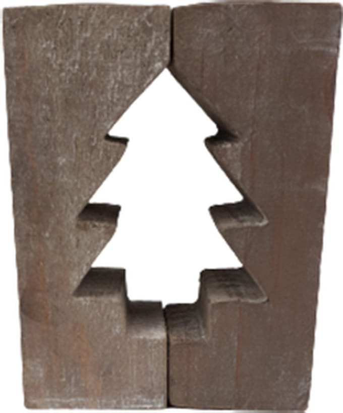 Kaarsenhouder - Bruin - 15 x 6 cm - Set van 2 - Kaars - Verlichting