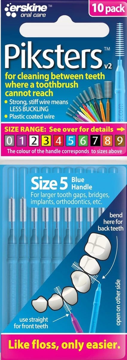 Piksters Ragers Maat 5 Blauw 2-4 mm - 10 stuks