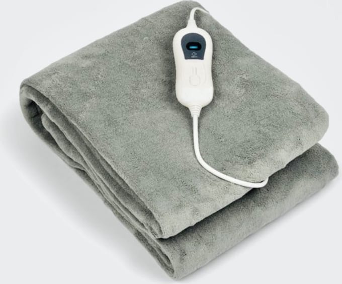 SENSLY® Elektrisch deken/dekbed - Mint/Grijs - 3 Standen - 120 x 160 cm