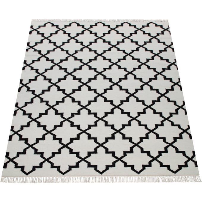 Wollen tapijt Kenolia wit 80x150 cm