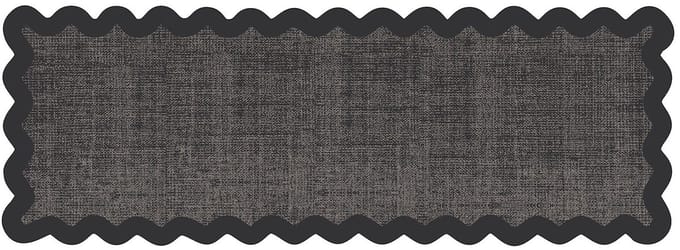 MD Entree - Keukenloper - Vloerkleed - Machinewasbaar - Cook & Wash - Wave Border Anthra - 50 x 150 cm