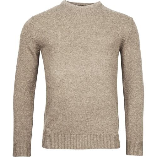 Baileys Trui Lamswol Ronde Hals Single Knit Kitt / male