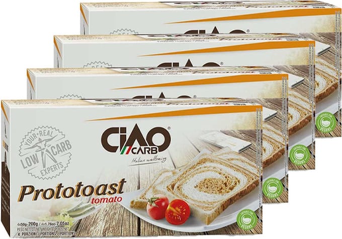 CiaoCarb | Prototoast Tomaat | Stage 2 | 4 stuks | 4 x 200g