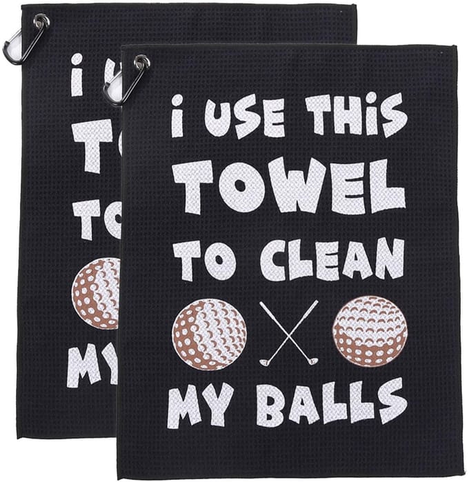 Dailygoods- Golfhanddoek 2 Stuks - Grappige Gag Cadeau