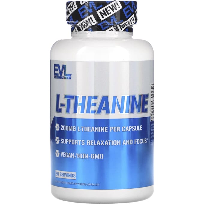 EVLution Nutrition, l-théanine, 200 mg, 60 gélules végétales