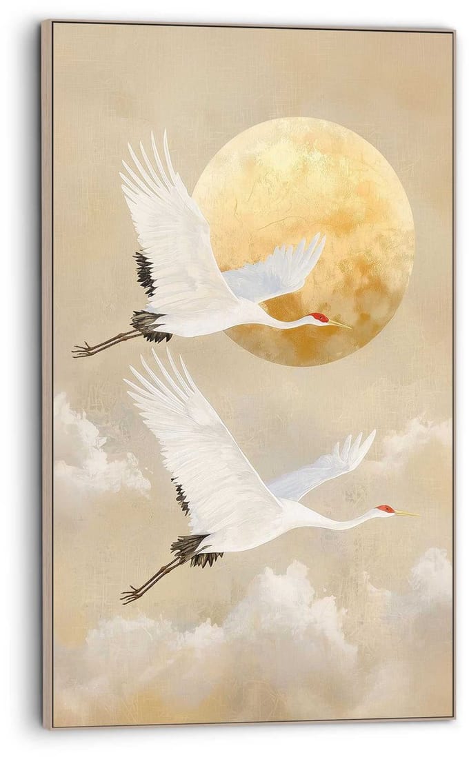 Art Frame Vogels onder de maan - 118 x 70 - Plastic - REINDERS