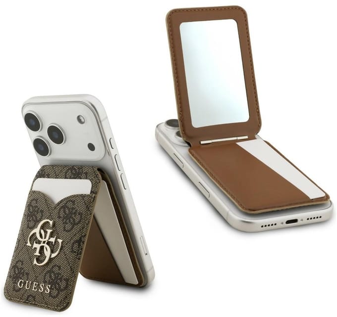 Guess 4G Stand & Mirror Magsafe Wallet Voor Iphone 12 13 14 Max
